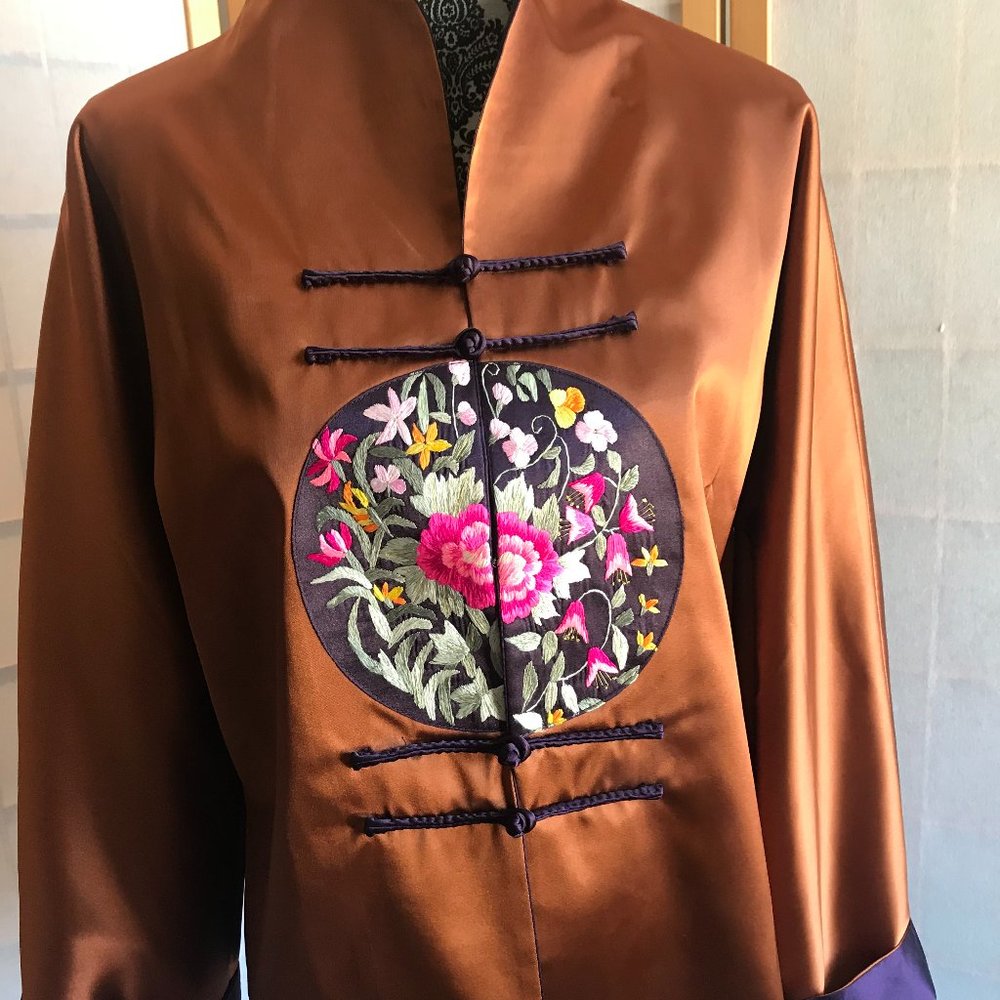 Silk jacket Long-sleeved